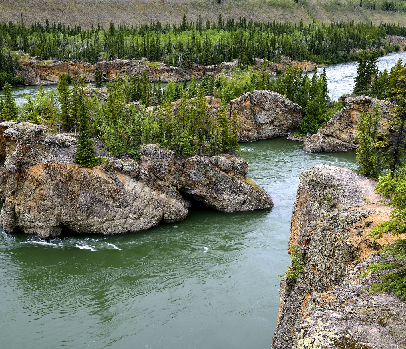 Die eindrückliche Felsformation der "Five Finger Rapids" wurde manch einem Seefahrer zum Verhängnis.