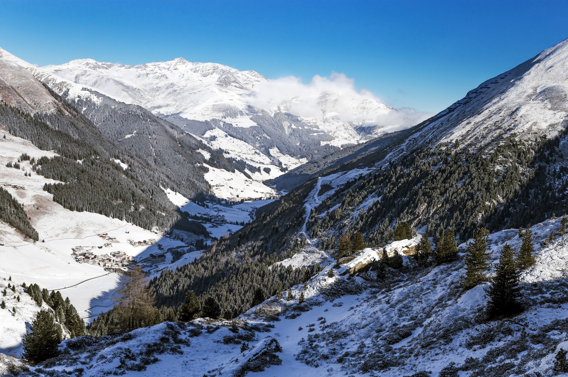 Aussicht vom Hintertuxer Gletscher, Zillertal
