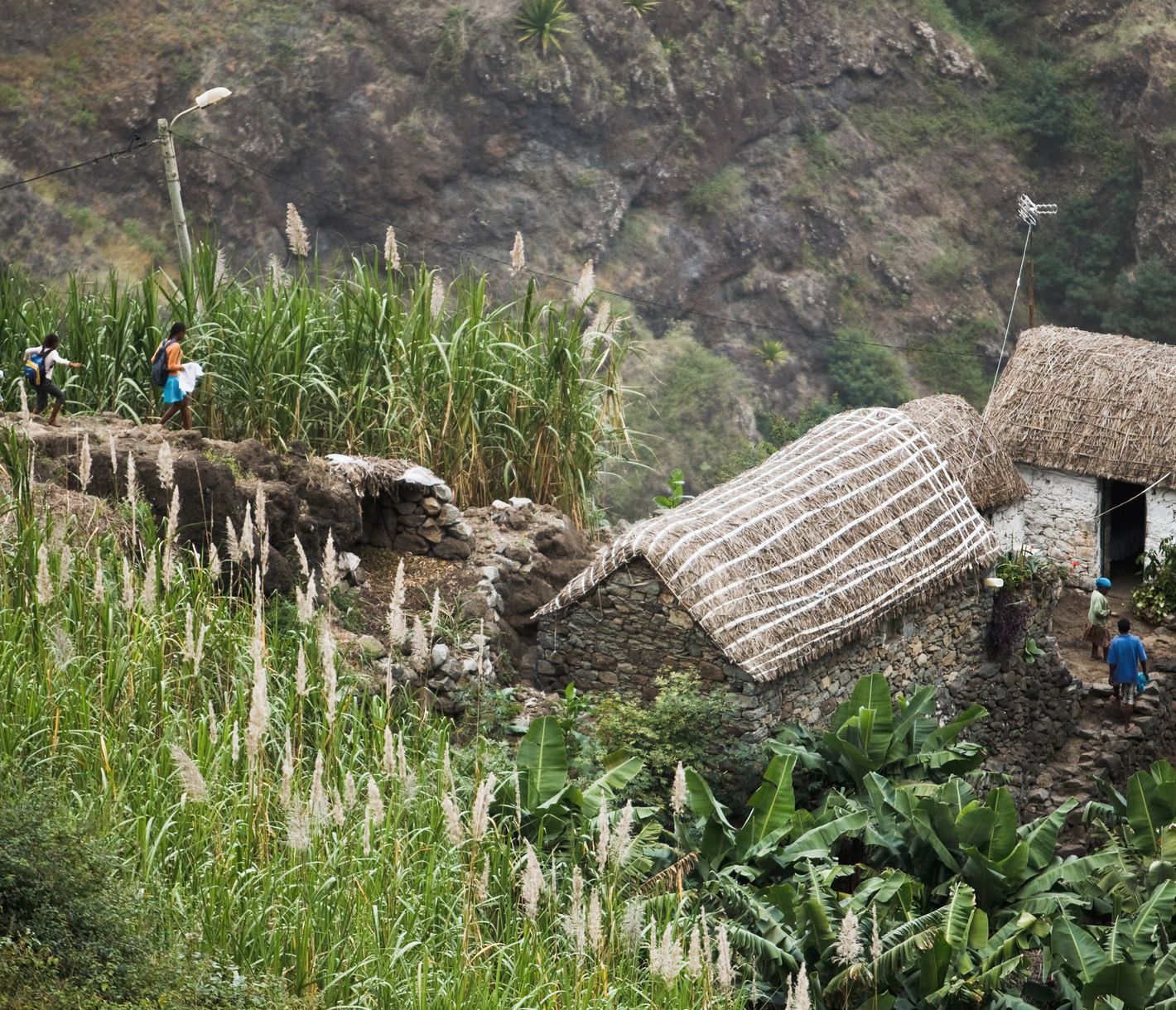 Begegnung mit Einheimischen bei den Wanderungen auf Santo Antão