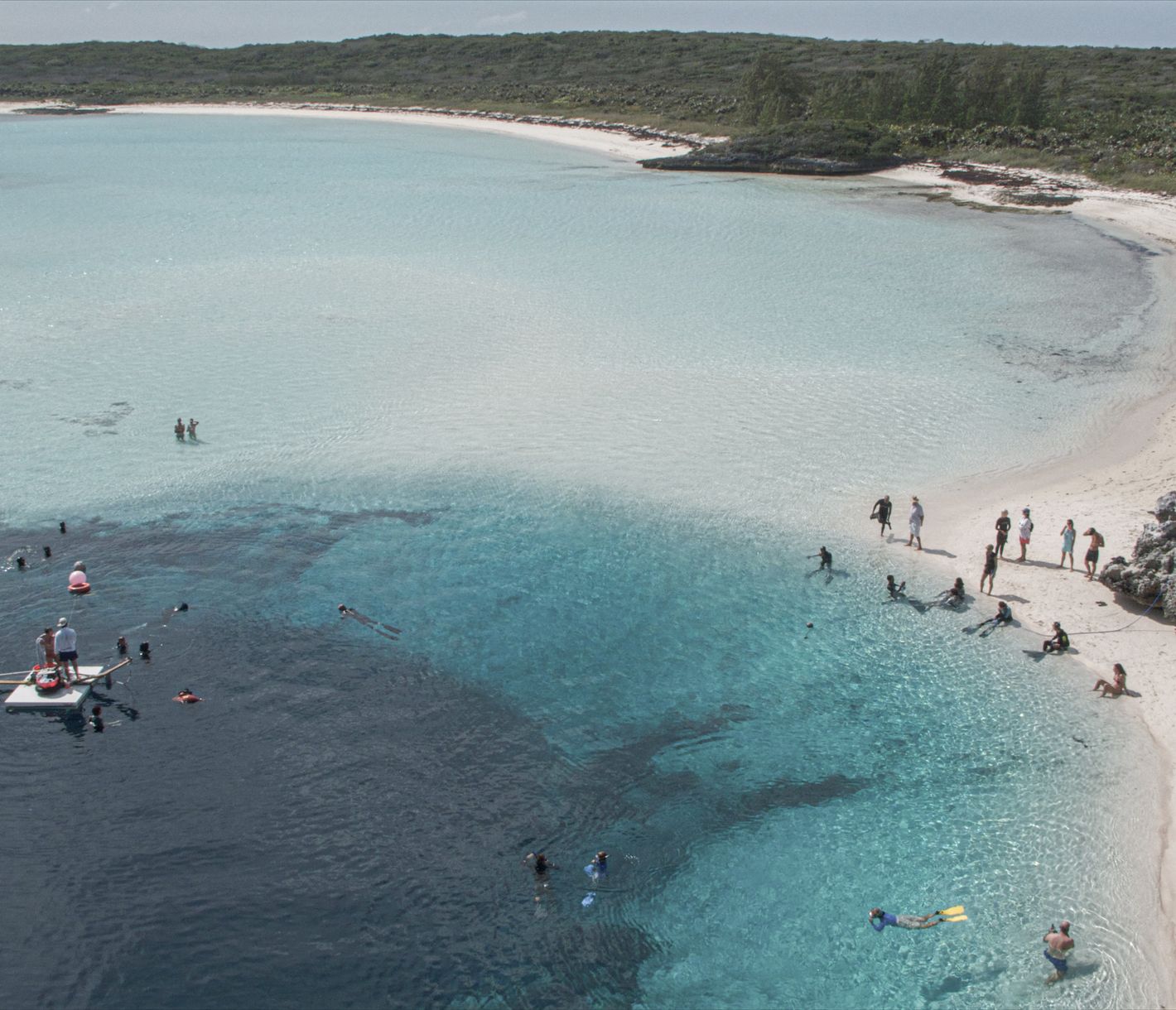 Taucher am Dean’s Blue Hole