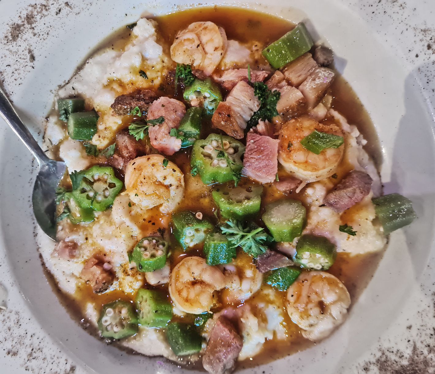 Shrimp and Grits ist Hausmannskost im Süden.