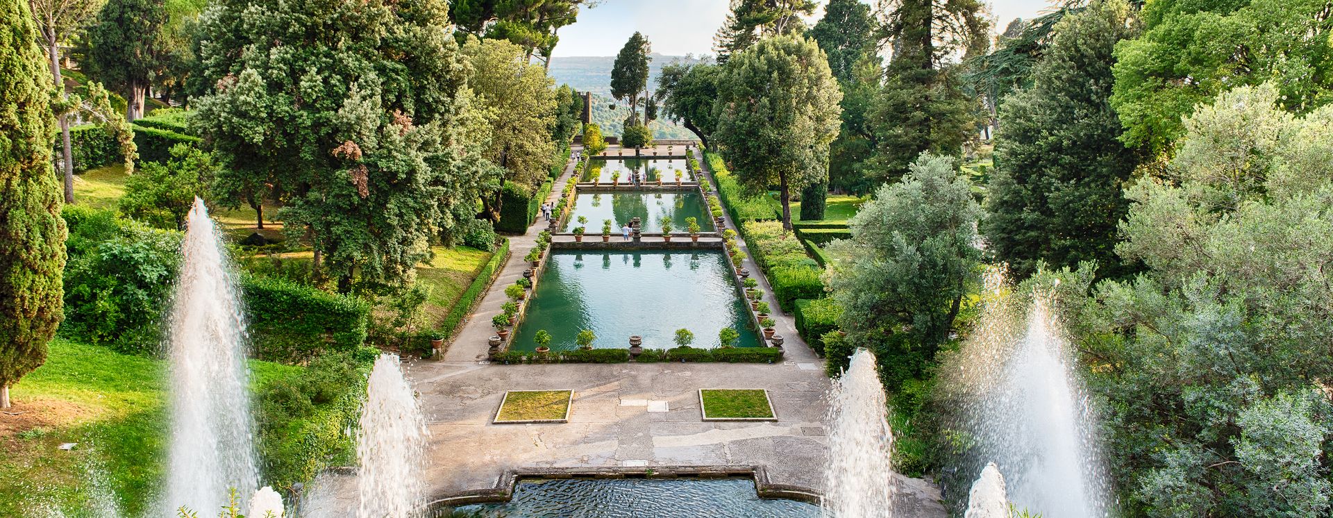 Blick auf den Garten der Villa d'Este