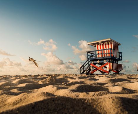 Les beautés de la plage de Miami South Beach