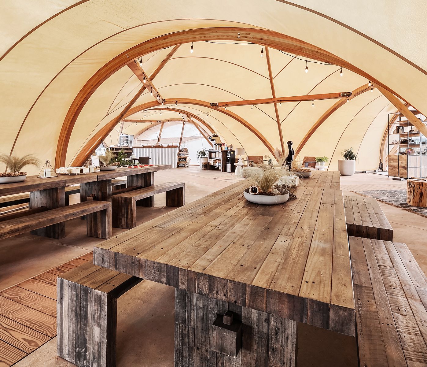 Tente principale avec son restaurant à Under Canvas Moab