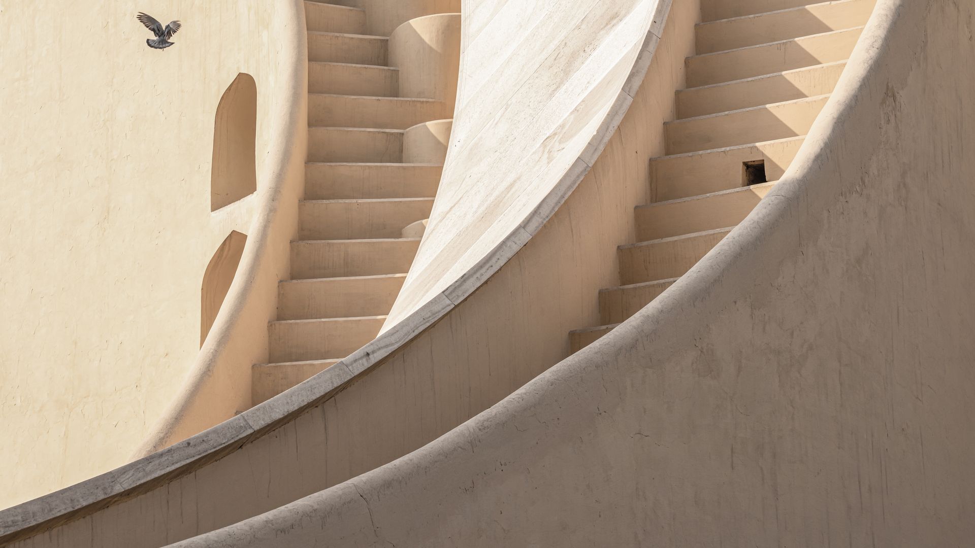Die Sonnenuhr des Jantar-Mantar-Observatoriums in Jaipur