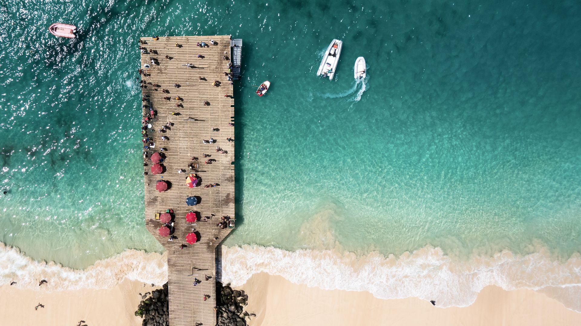 Traumhafte weisse Sandstrände bei Santa Maria auf Sal