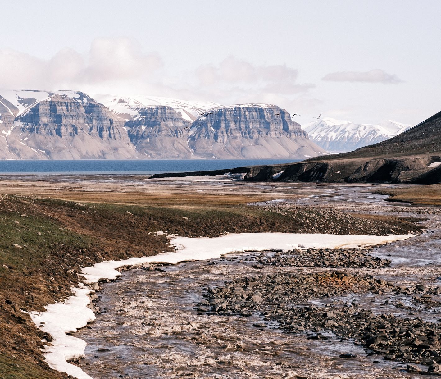Der Tempelfjellet – am gegenüberliegenden Ufer von Elveneset