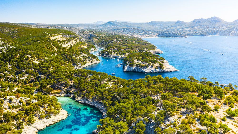 Vue sur la côte des Calanques.