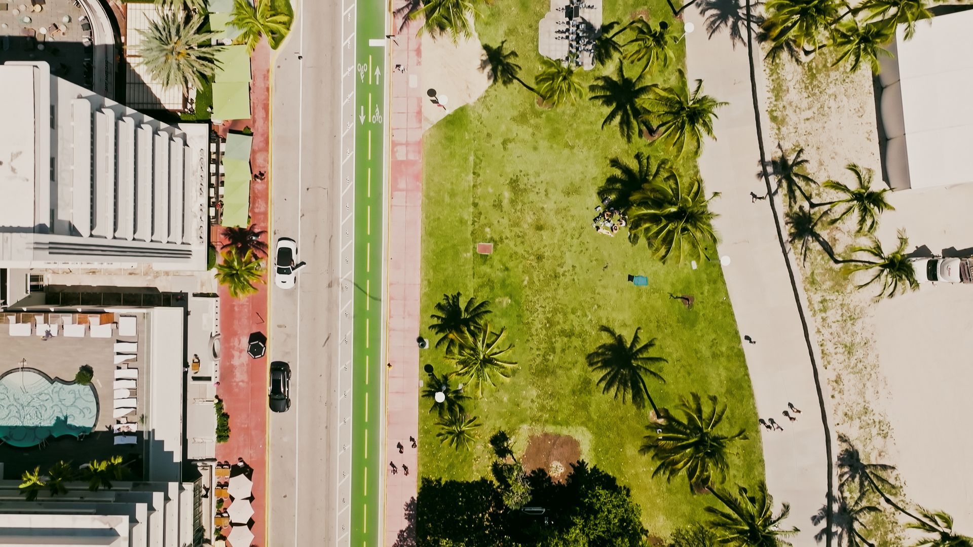 Miami Beach, Art-déco entlang dem Ocean Drive.