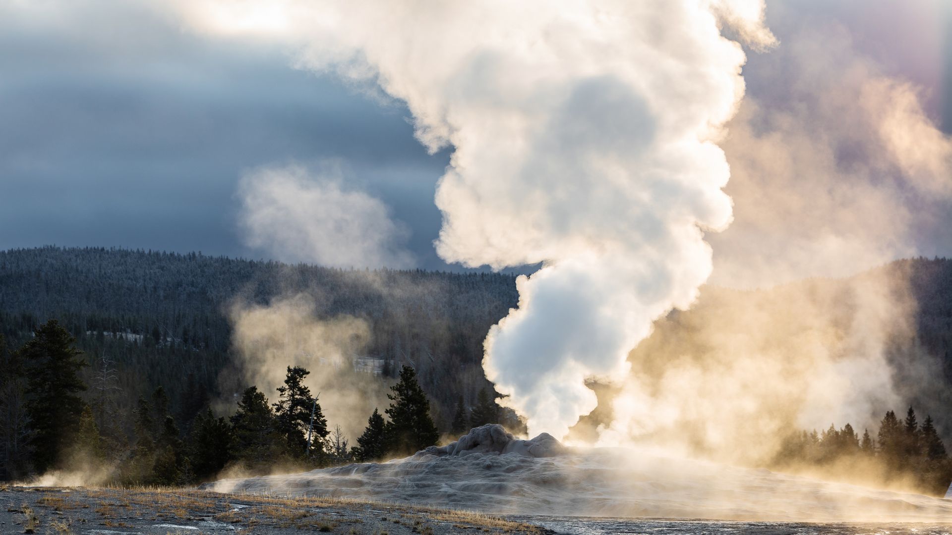 Old-Faithful-Geysir im Yellowstone National Park