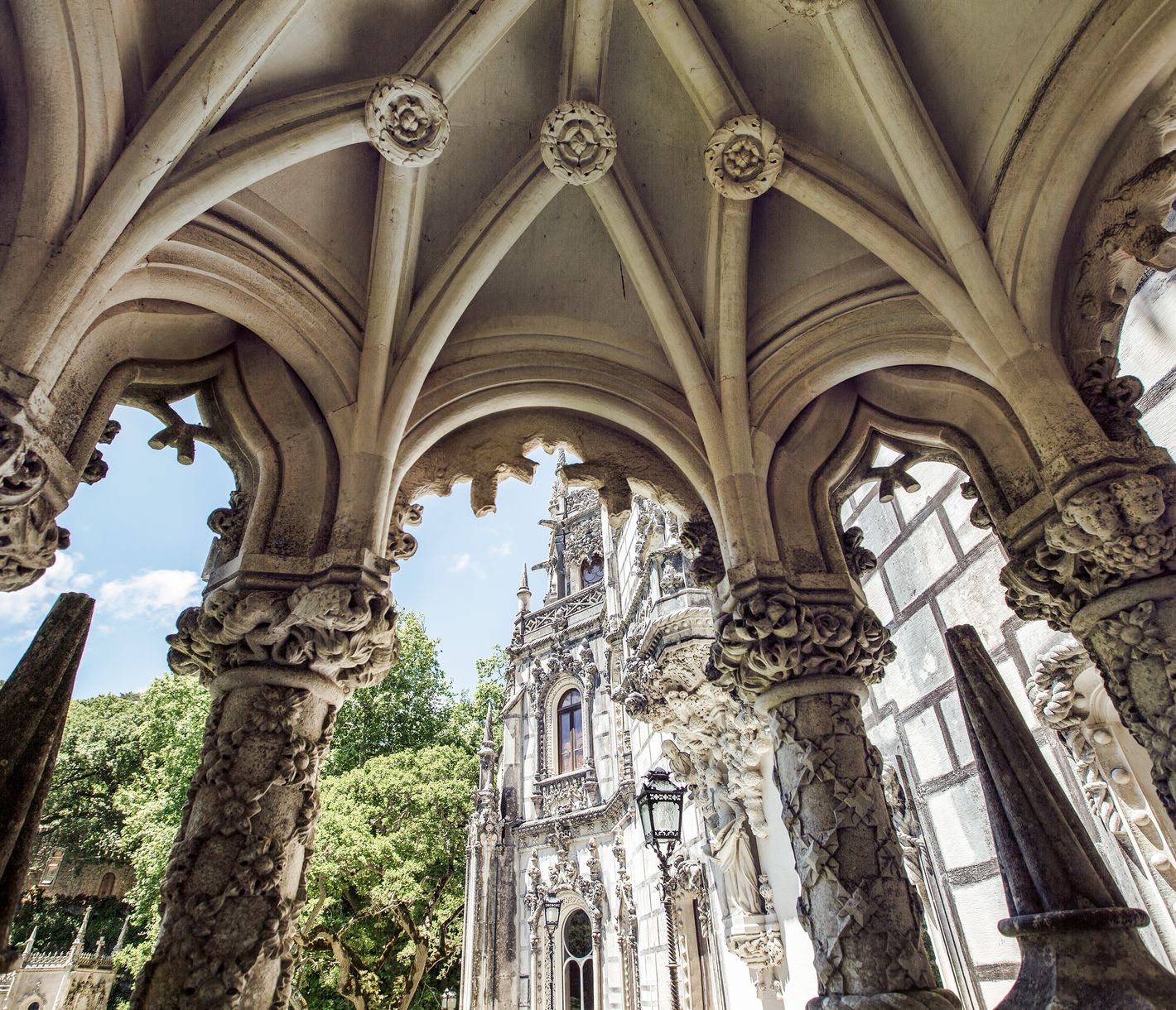 Das Schloss Quinta da Regaleira in Sintra, Portugal