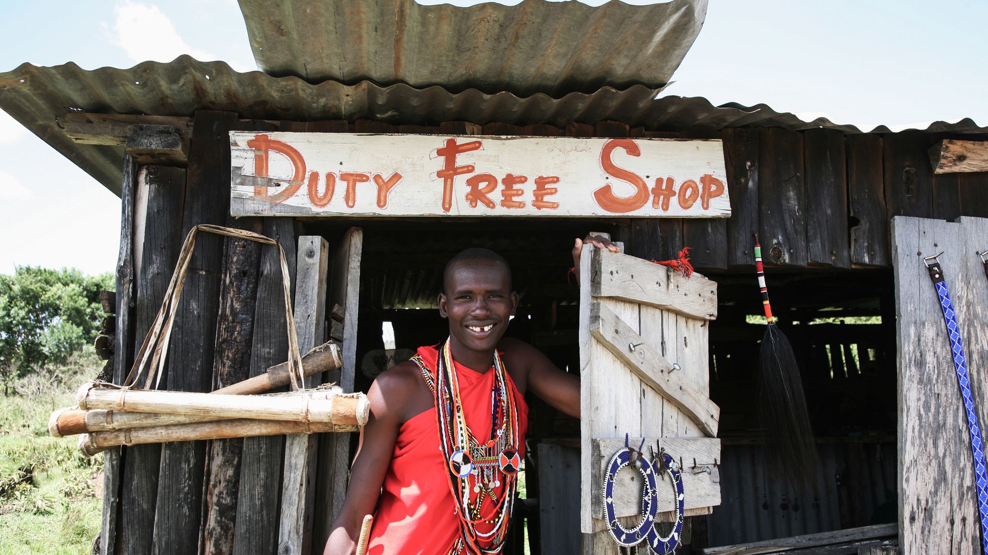 Flughafen-Shop in der Masai Mara