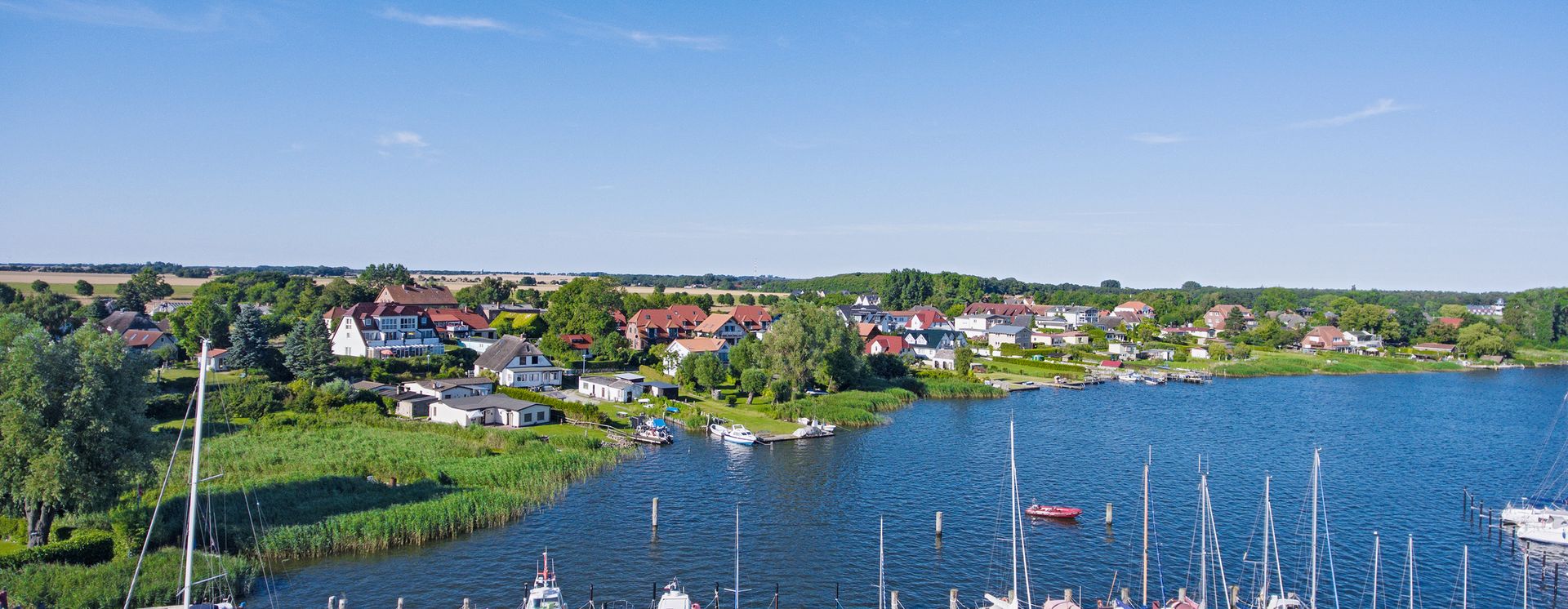 Blick auf den Hafen von Breege
