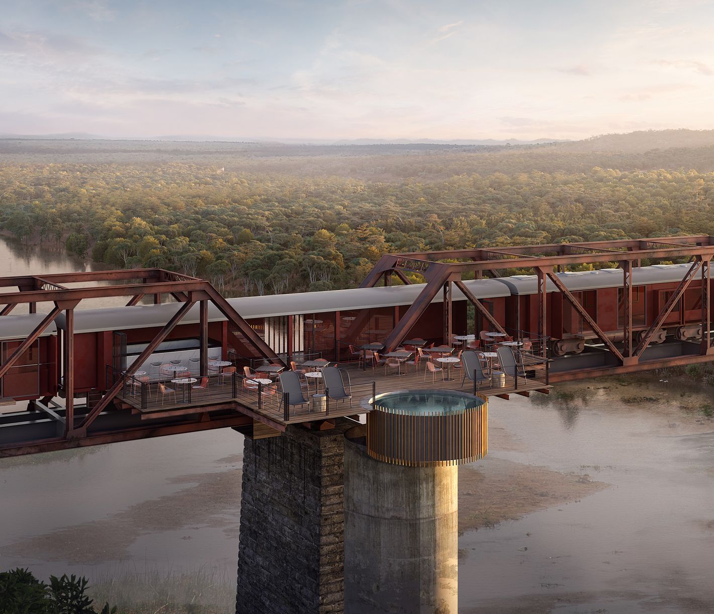 Kruger Shalati, Train on the Bridge