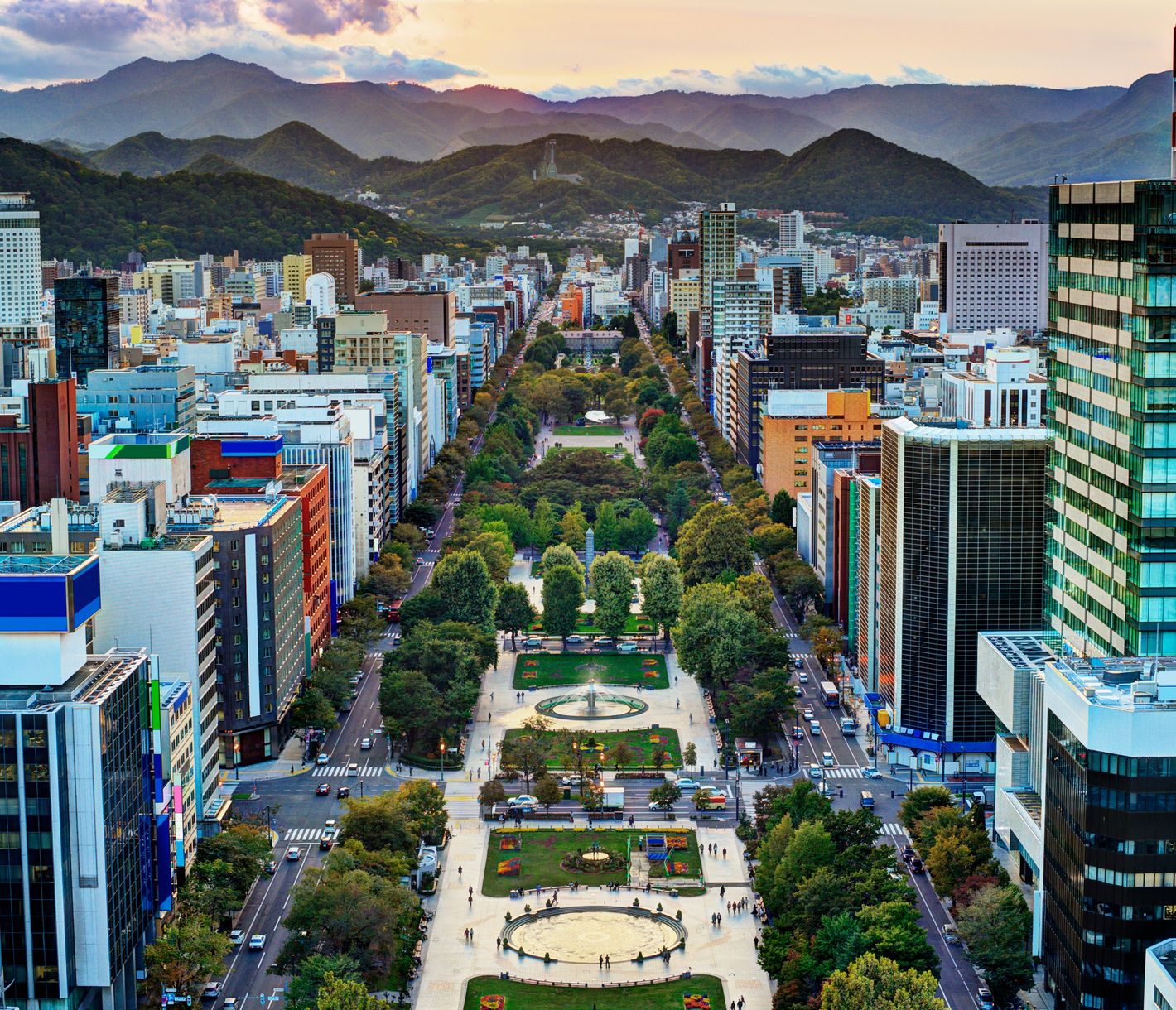 Vue de Sapporo, capitale d’Hokkaidō