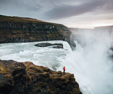  Gullfoss, la cascade dorée, spectaculaire et très appréciée des visiteurs.