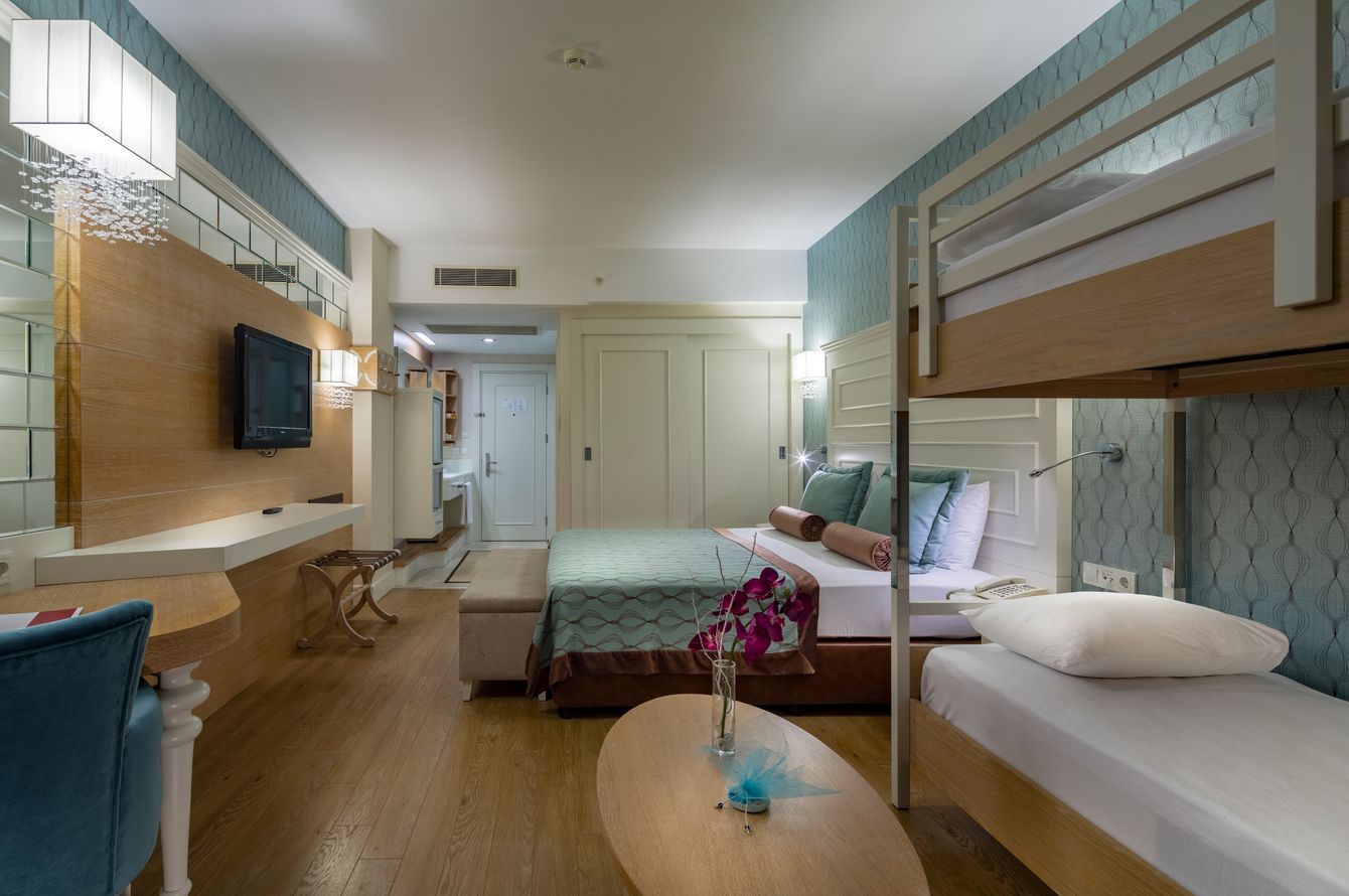 Chambre familiale avec lit superposé
