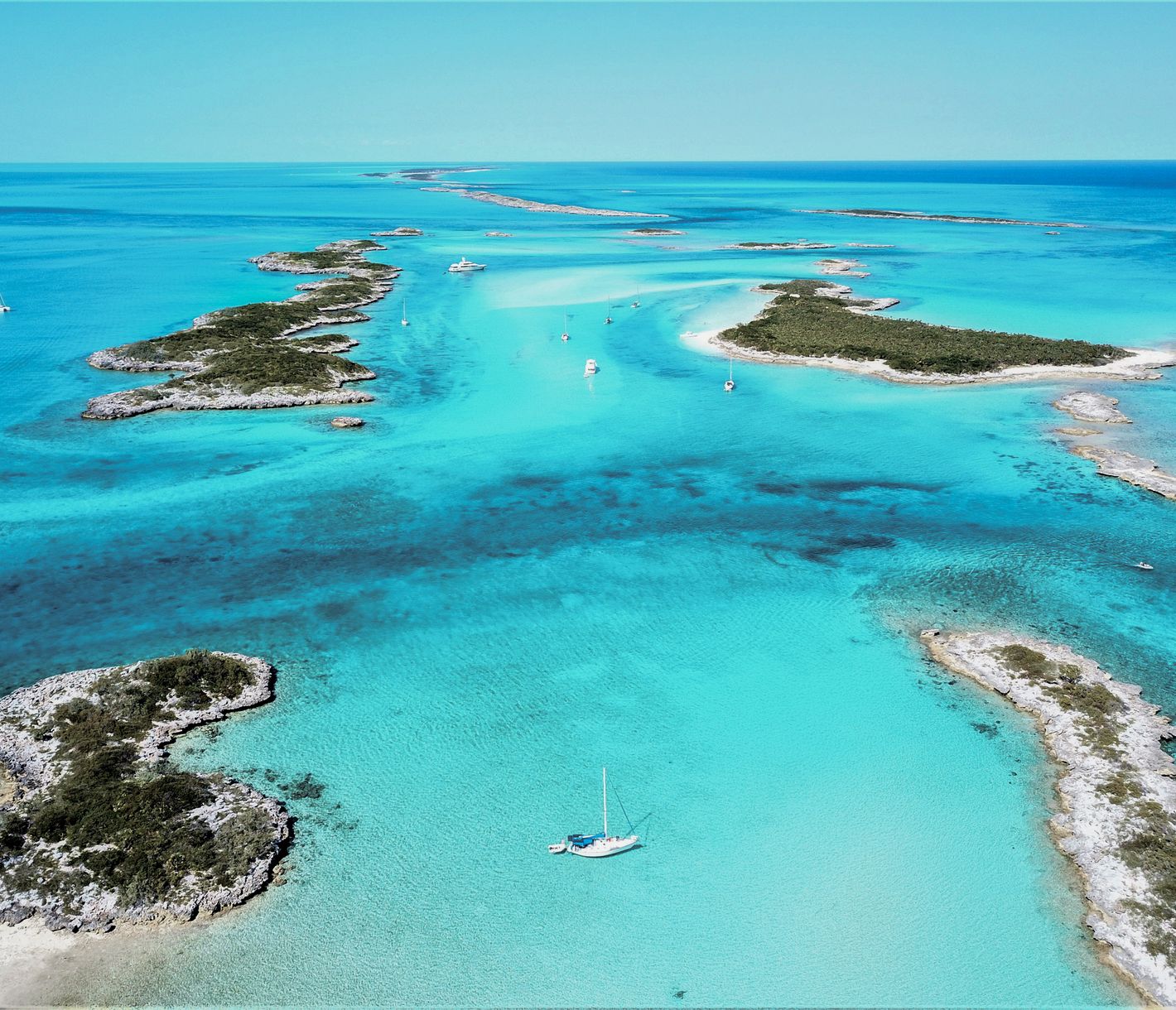 Segelschiff bei Allen Cay Exuma