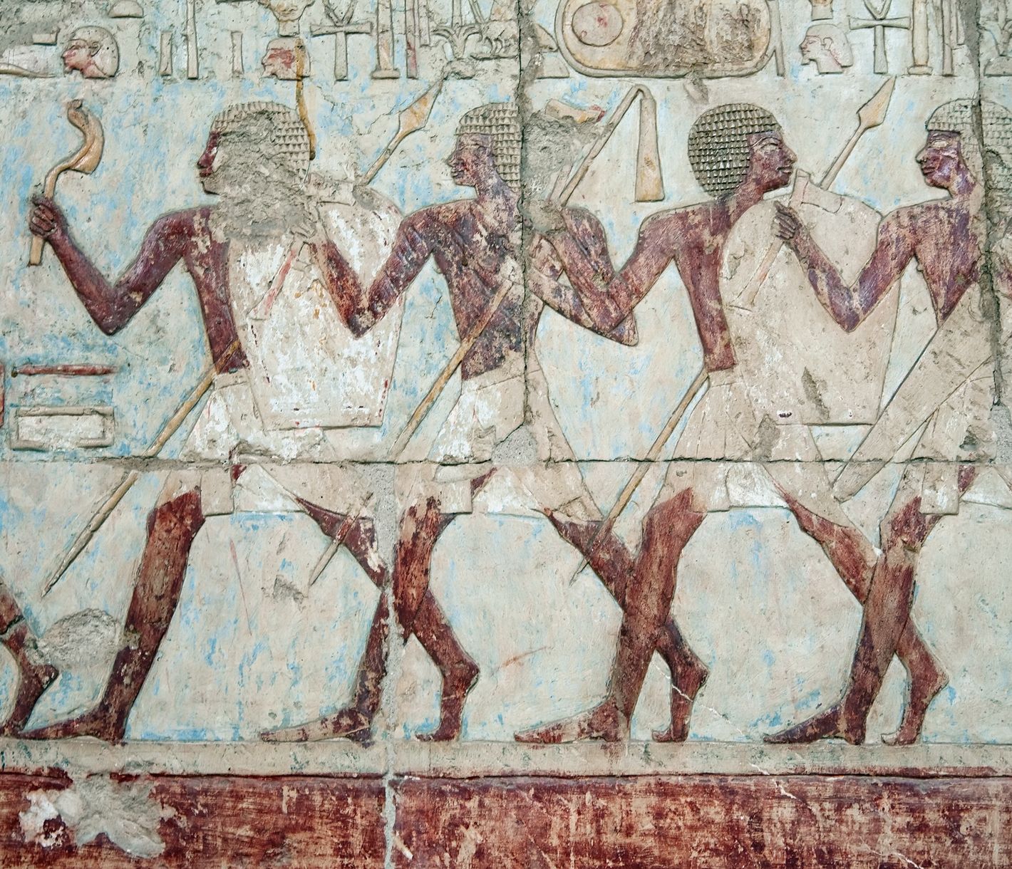 Wandmalerei im Hatschepsut-Tempel