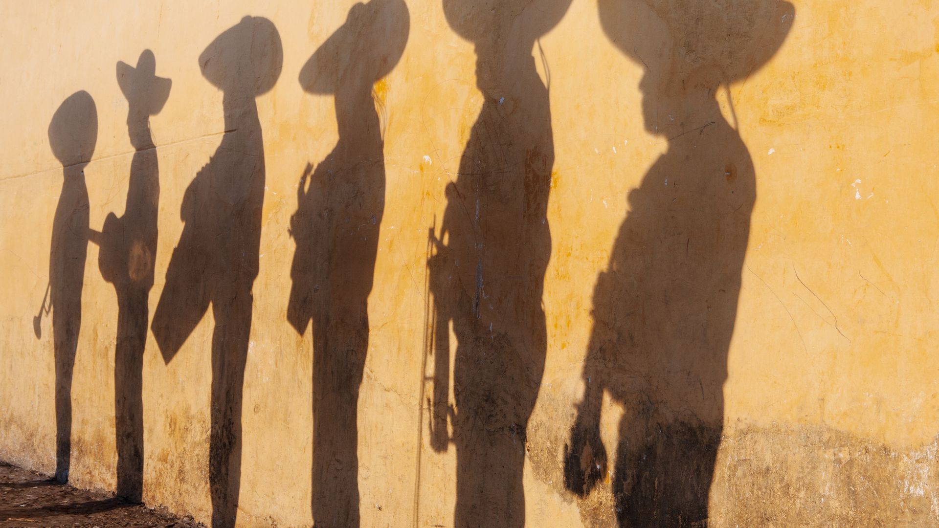Schatten einer Mariachi-Band in San Cristobal