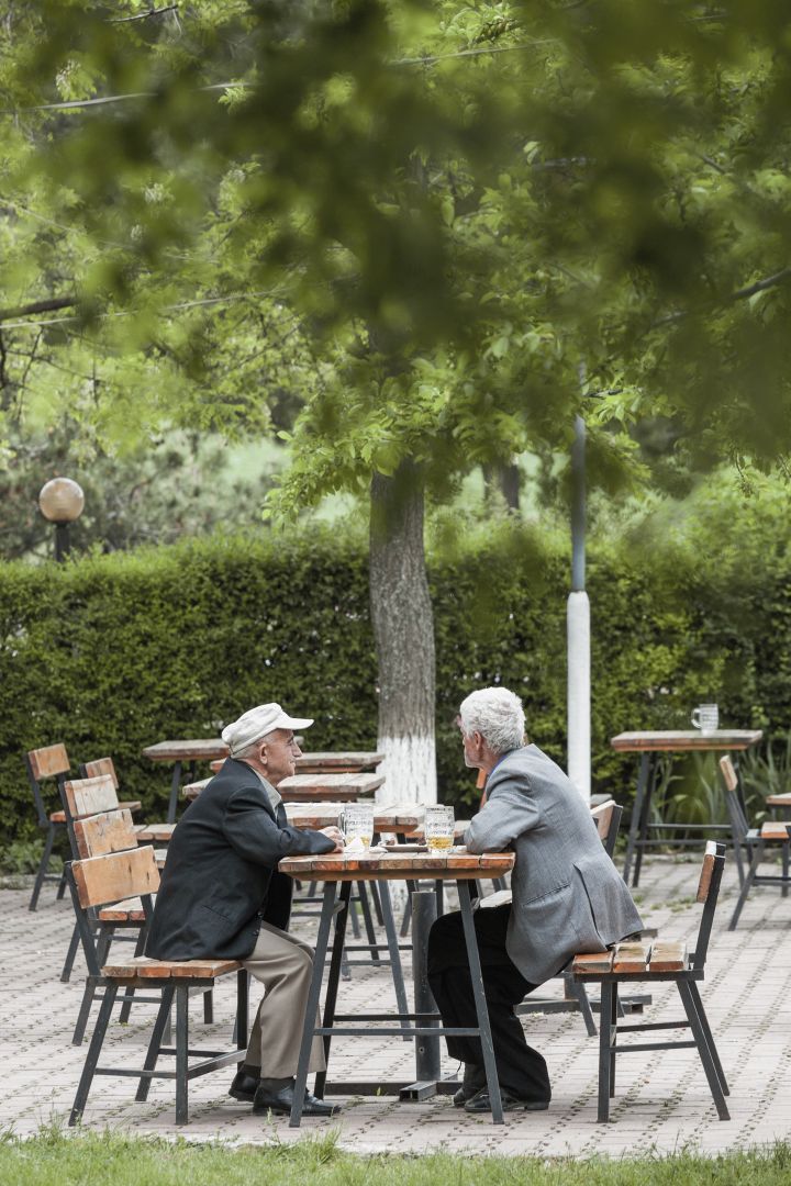 Cour de la brasserie locale de Birra, Korça